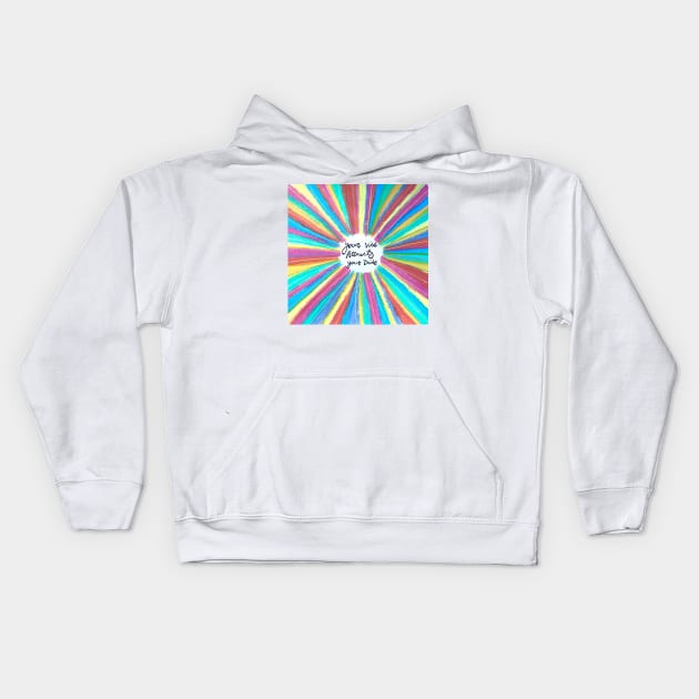 Your vibe attracts your tribe Sunshine Kids Hoodie by MyCraftyNell